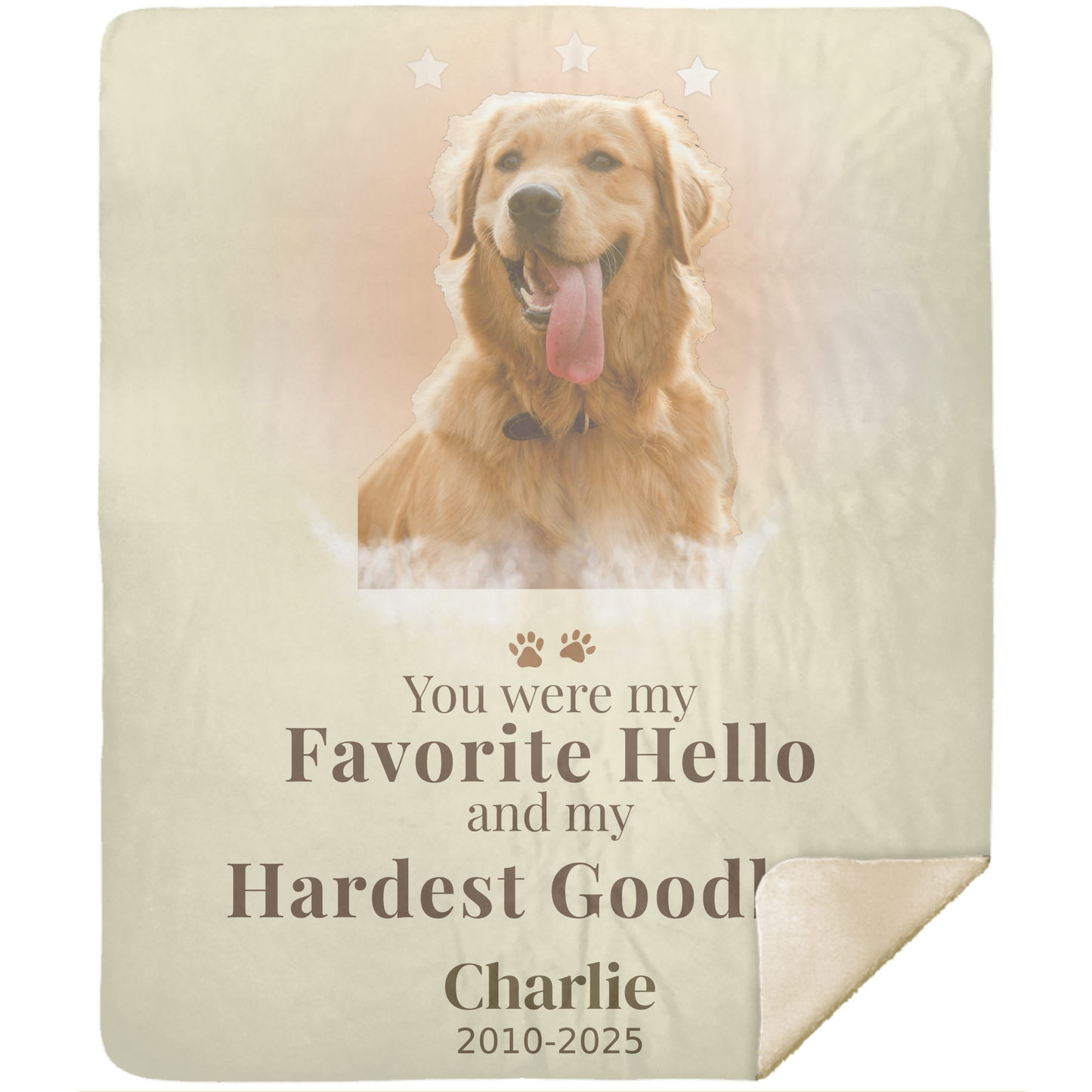 Personalized Pet Memorial Blanket /Hero Photo