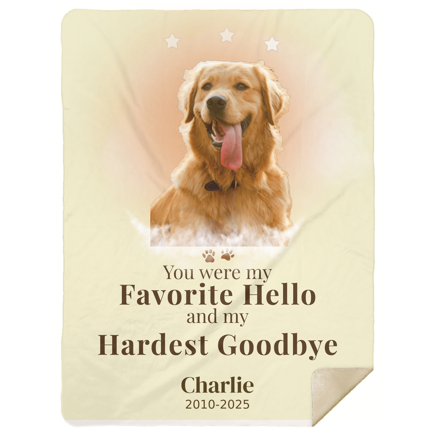 Personalized Pet Memorial Blanket /Hero Photo