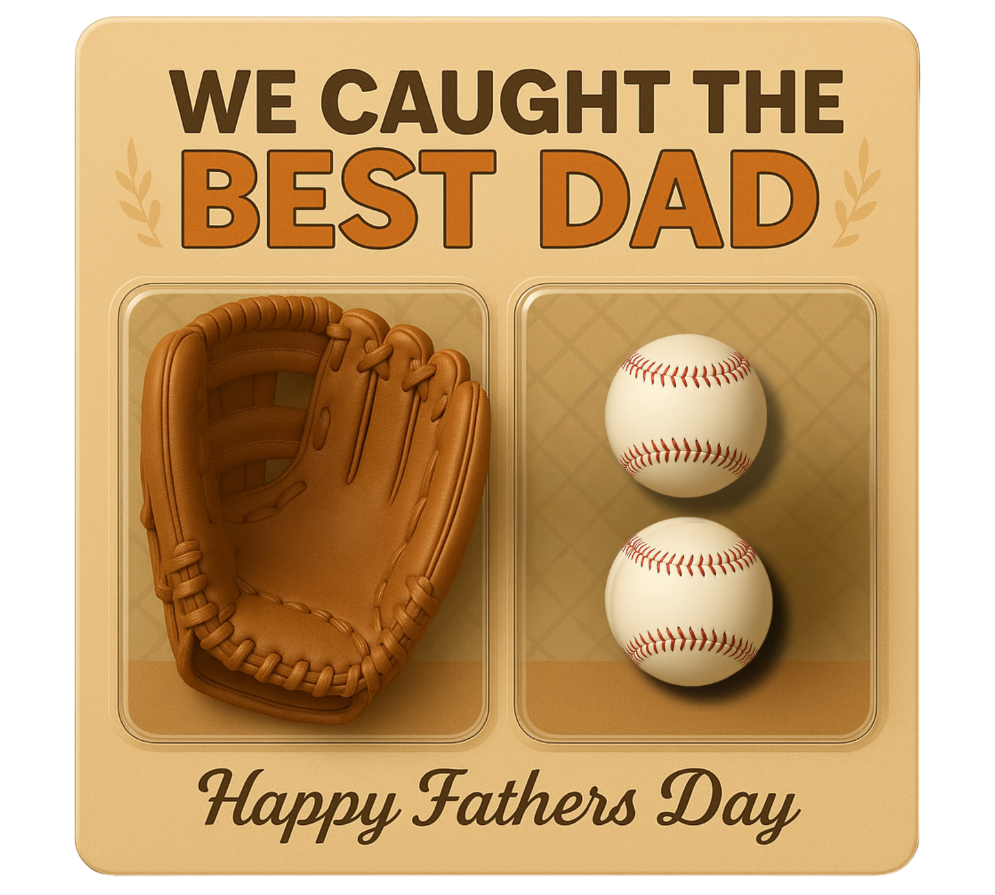 Personalized Dad Baseball Glove Acrylic Plaque