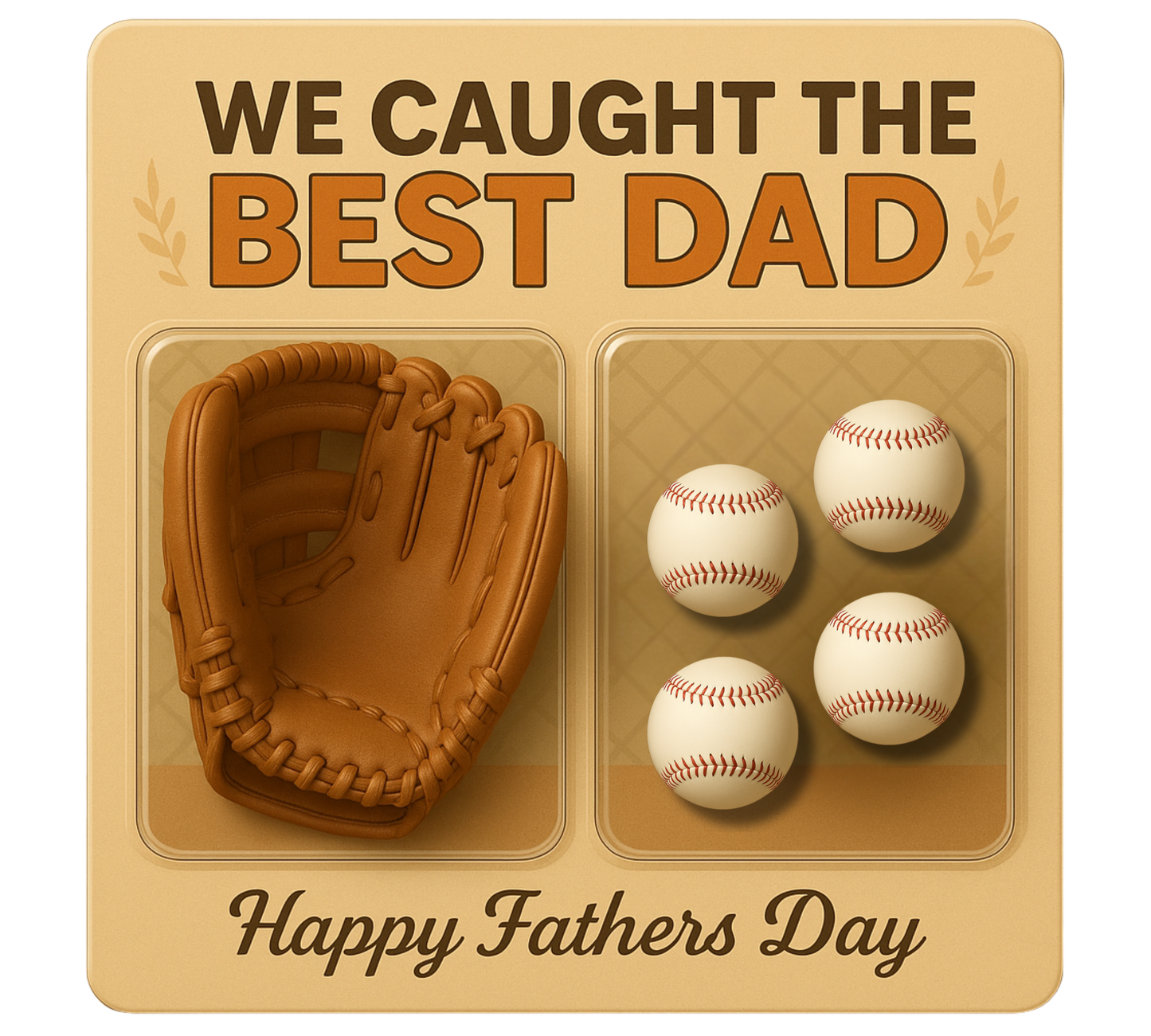 Personalized Dad Baseball Glove Acrylic Plaque