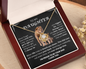Daughter Loveknot  Message Necklace-Lion