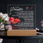 To My Daughter/Beautiful Chapter/Acrylic Plaque/white