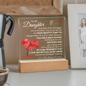 To My Daughter/Beautiful Chapter/Acrylic Plaque/white