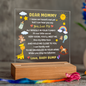 Dear Mommy Charms Acrylic  Plaque