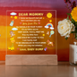 Dear Mommy Charms Acrylic  Plaque