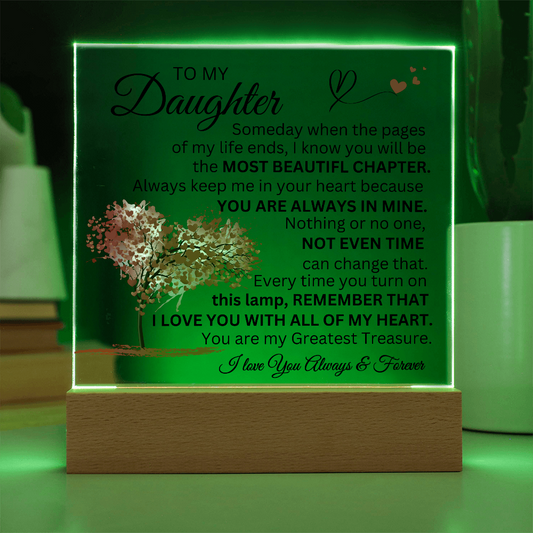 To My Daughter/Beautiful Chapter/Acrylic Plaque