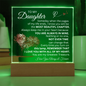To My Daughter/Beautiful Chapter/Acrylic Plaque/white