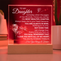 To My Daughter/Beautiful Chapter/Acrylic Plaque/white
