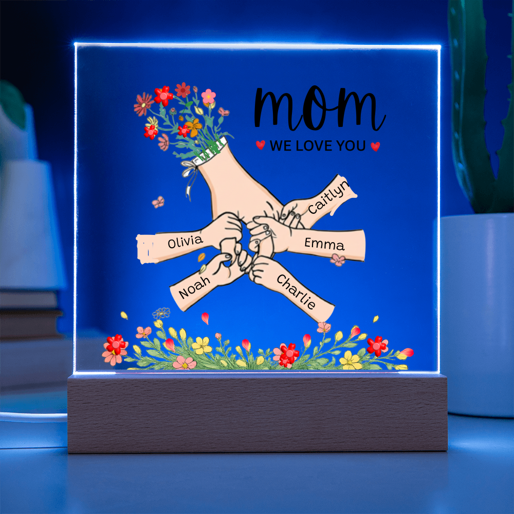 Personalized Mom Hand Acrylic Plaque
