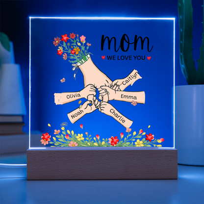 Personalized Mom Hand Acrylic Plaque