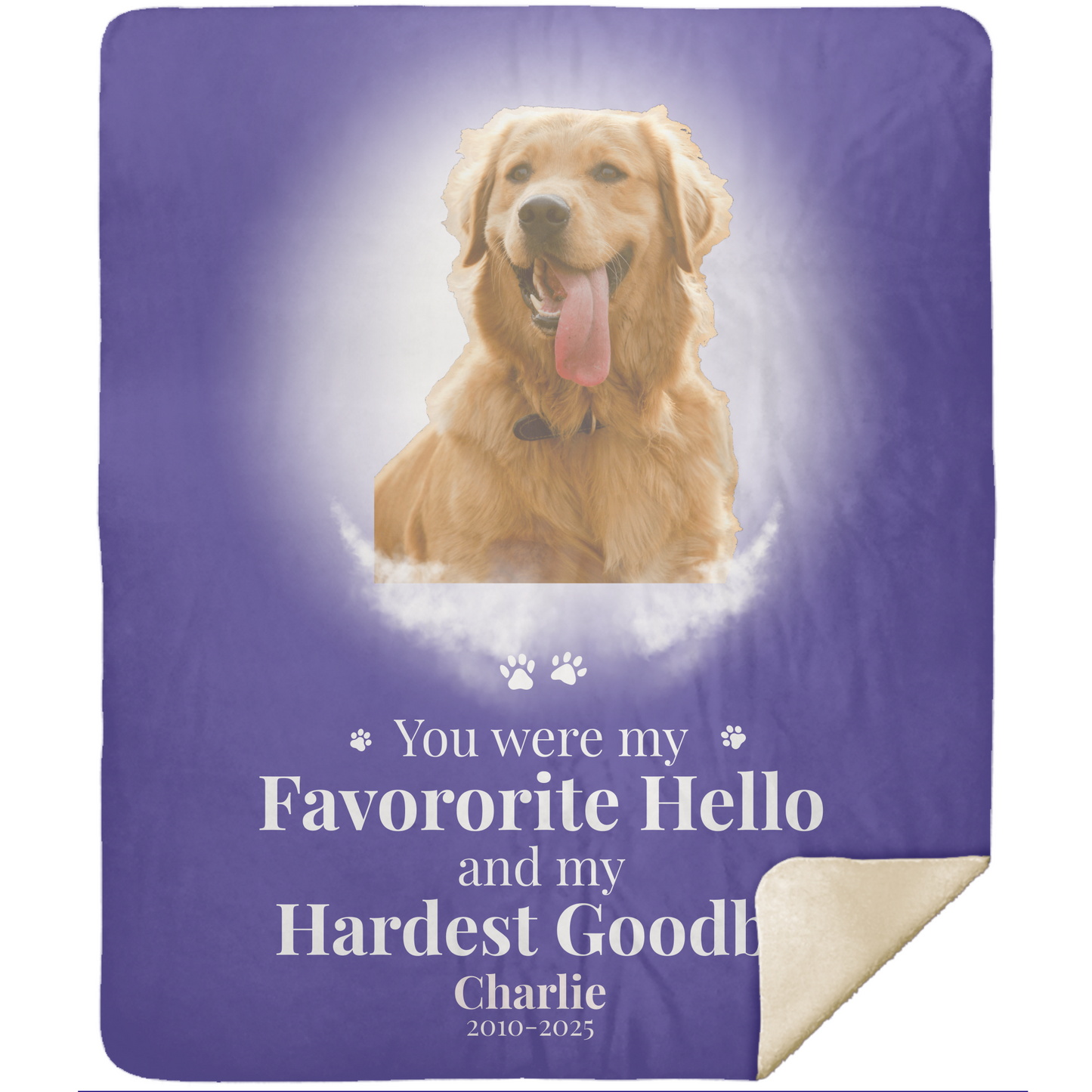 Personalized Pet Memorial Blanket /Hero Photo