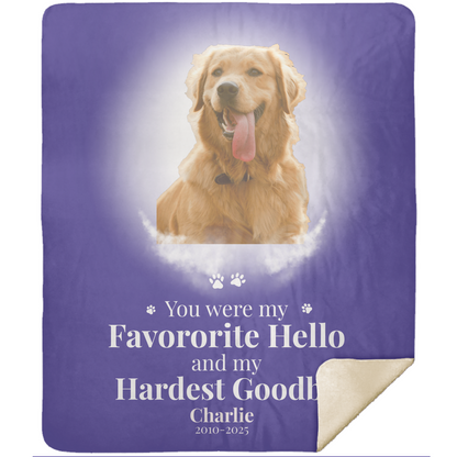 Personalized Pet Memorial Blanket /Hero Photo