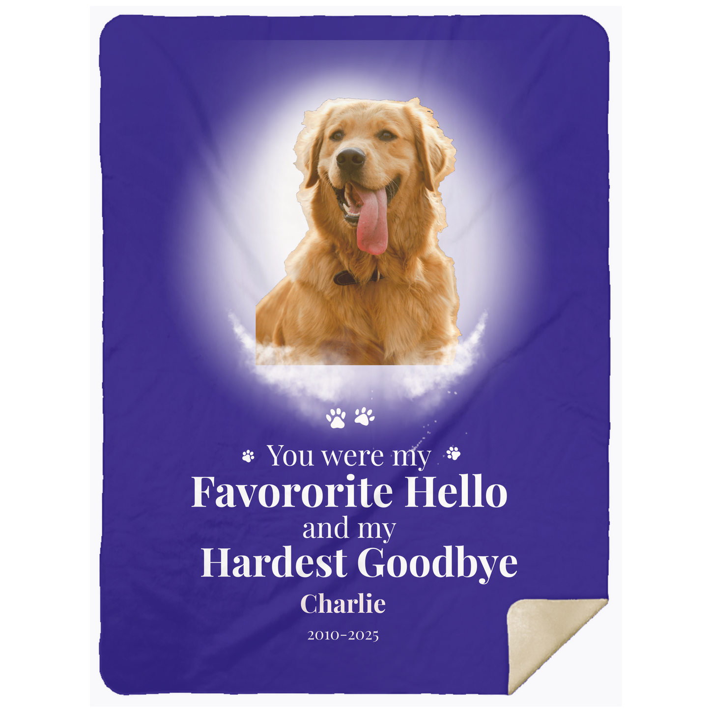 Personalized Pet Memorial Blanket /Hero Photo