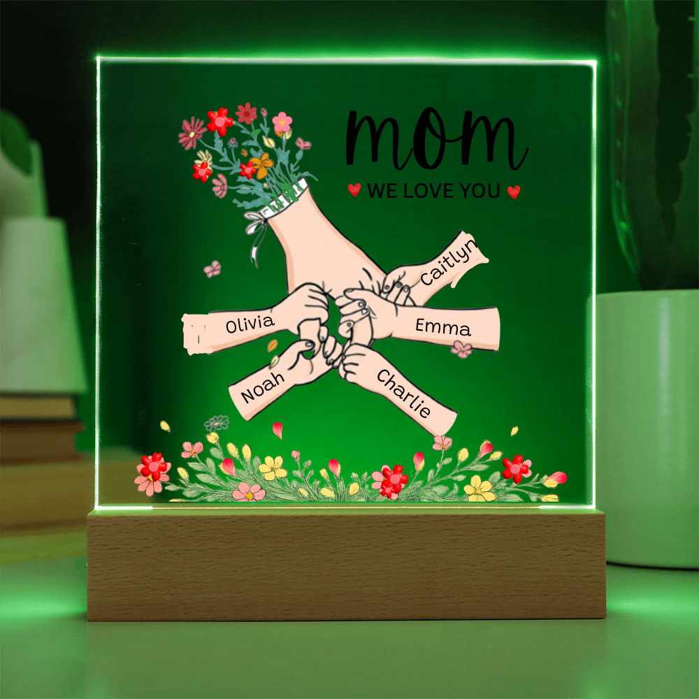 Personalized Mom Hand Acrylic Plaque