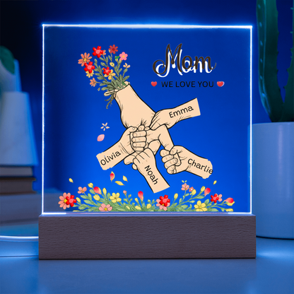 Personalized Mom Hand Acrylic Plaque
