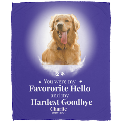Personalized Pet Memorial Blanket /Hero Photo