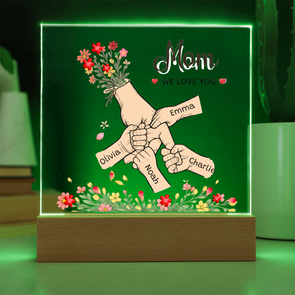 Personalized Mom Hand Acrylic Plaque