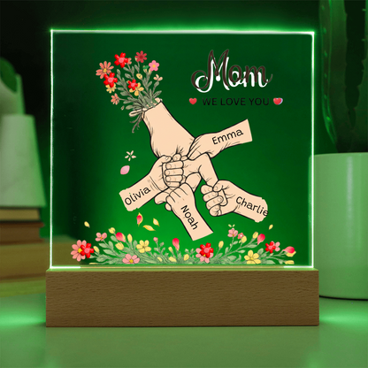 Personalized Mom Hand Acrylic Plaque