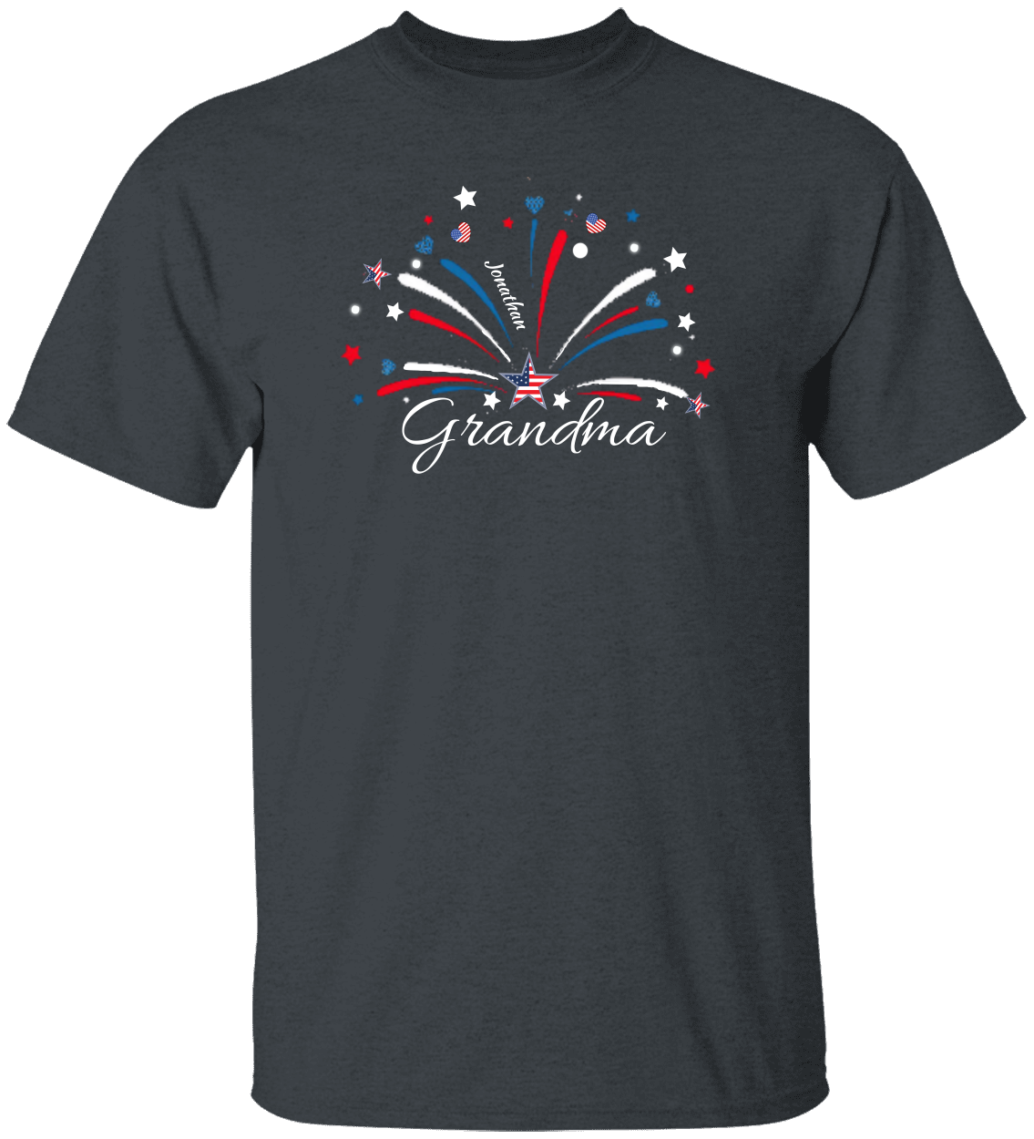 4th of July Personalized T-Shirt-Grandma-Mom-Nana