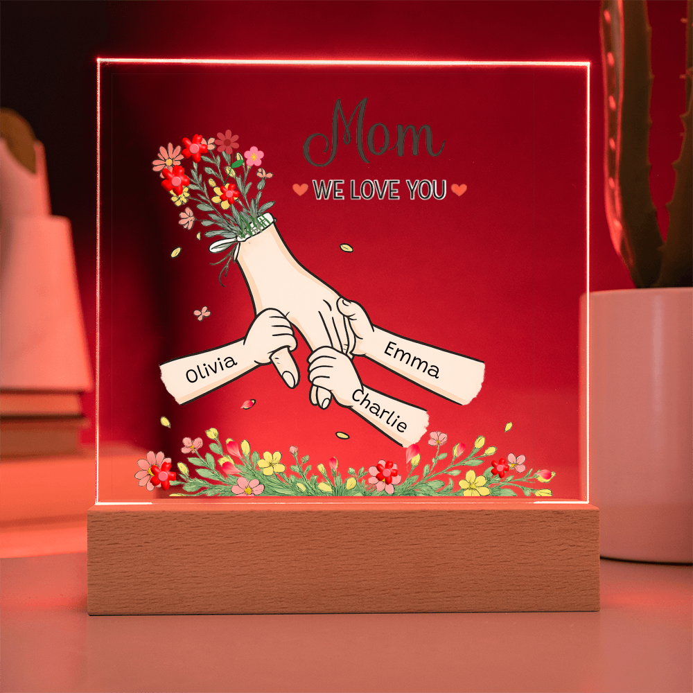 Personalized Mom Hand Acrylic Plaque