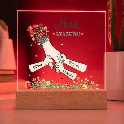 Personalized Mom Hand Acrylic Plaque