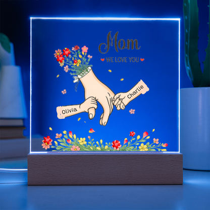 Personalized Mom Hand Acrylic Plaque