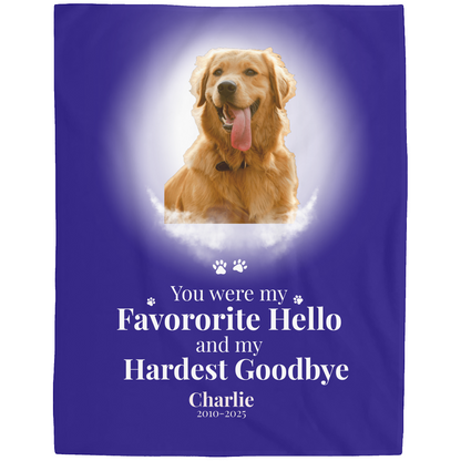 Personalized Pet Memorial Blanket /Hero Photo