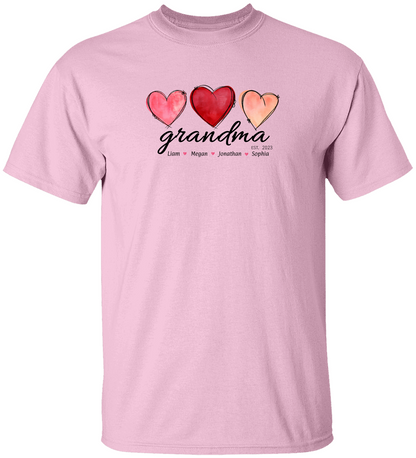 Personalized Grandma*Valentine Cotton T-Shirt