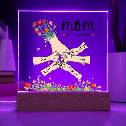 Personalized Mom Hand Acrylic Plaque