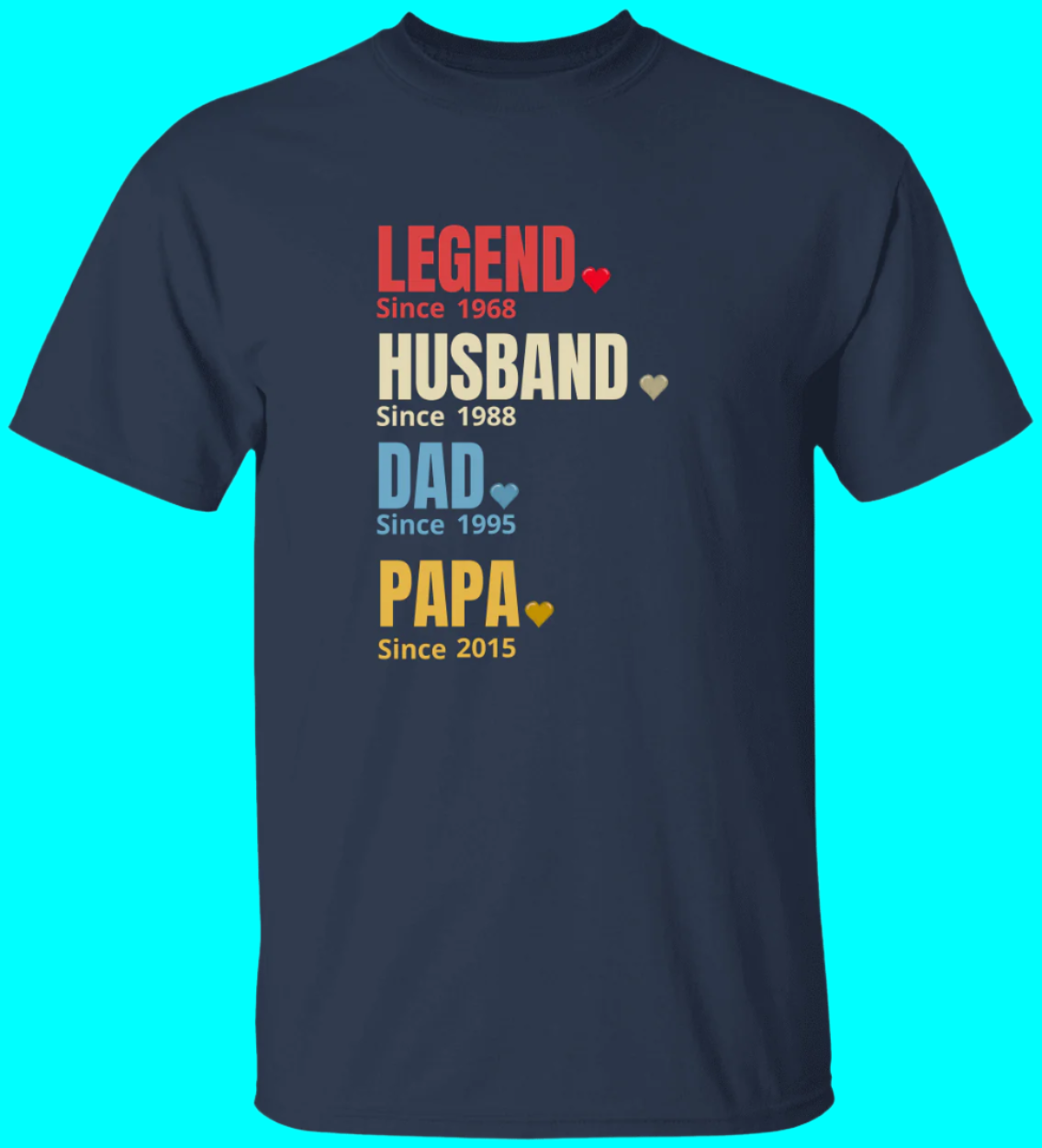 Personalized Father's Legend T-Shirt