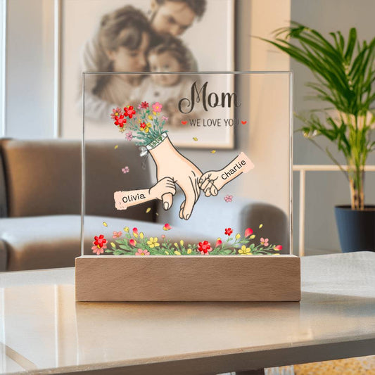Personalized Mom Hand Acrylic Plaque