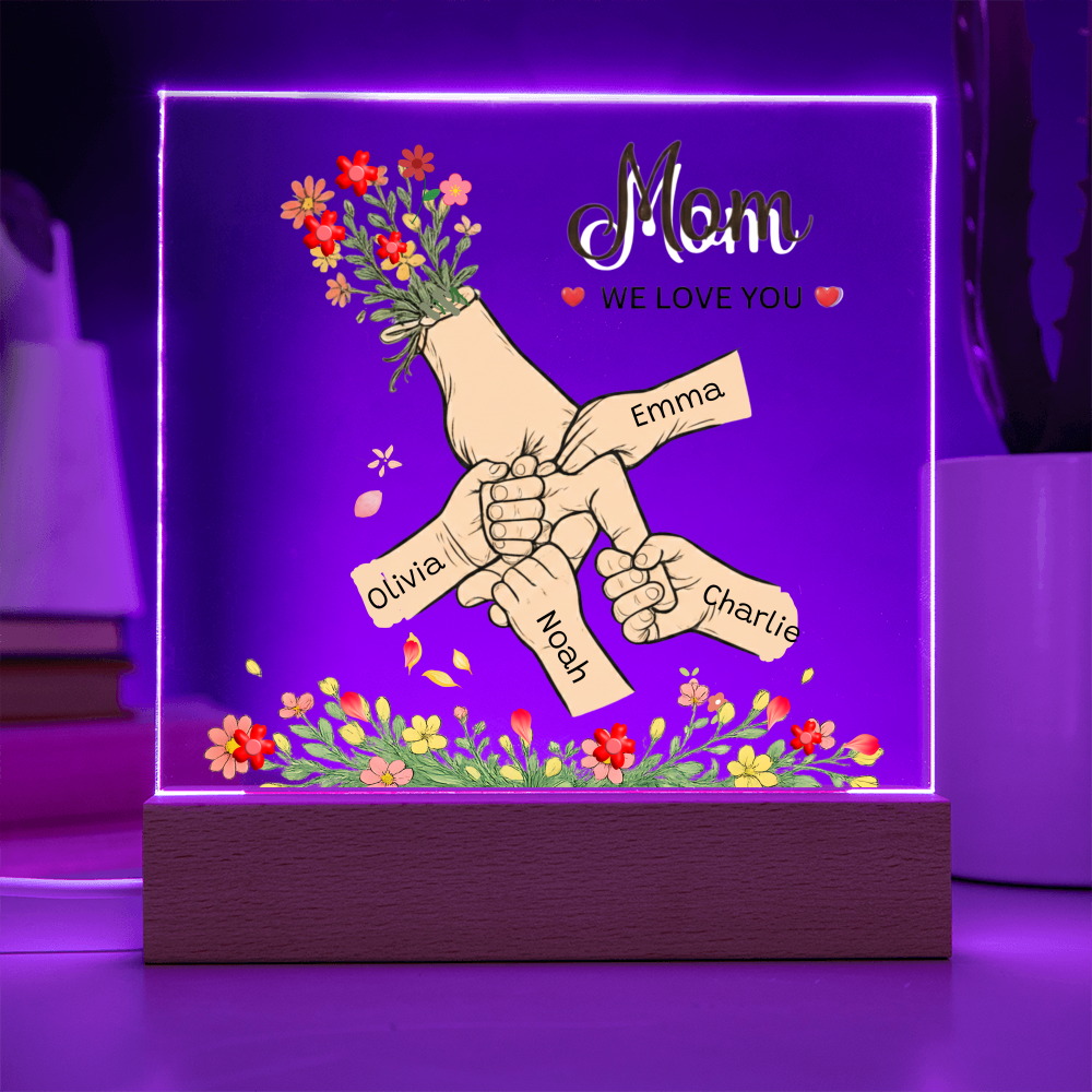 Personalized Mom Hand Acrylic Plaque