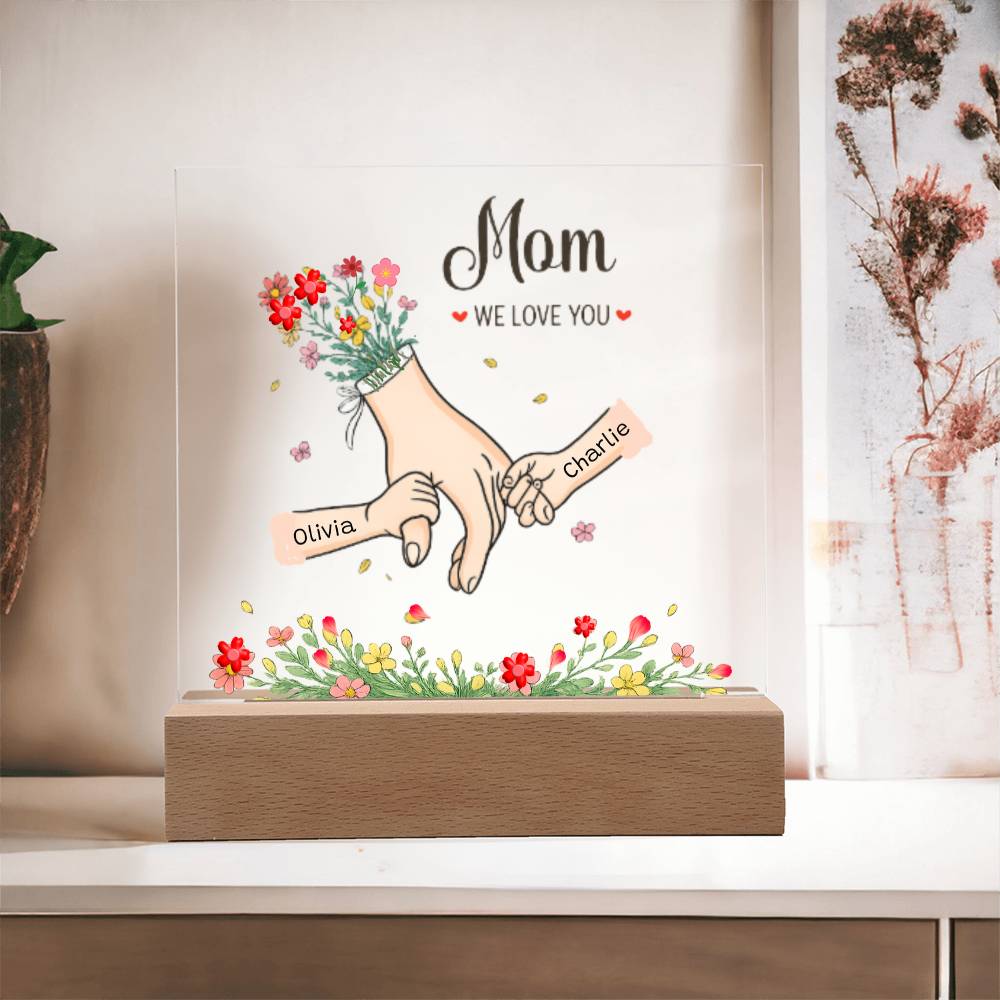 Personalized Mom Hand Acrylic Plaque