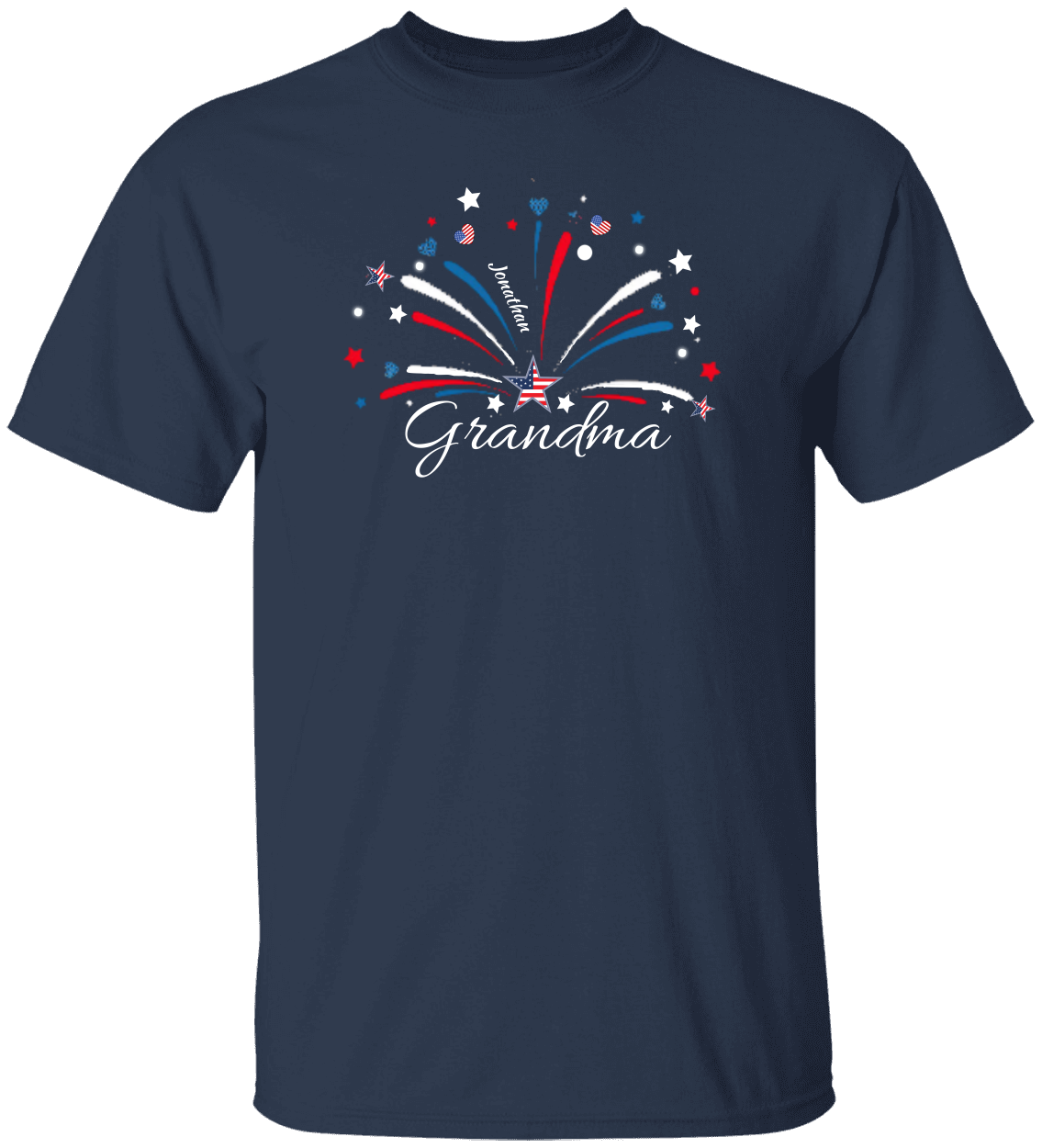 4th of July Personalized T-Shirt-Grandma-Mom-Nana