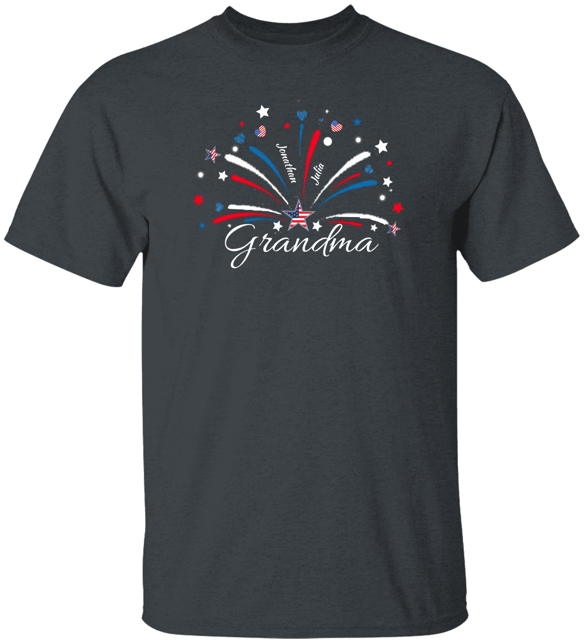 4th of July Personalized T-Shirt-Grandma-Mom-Nana