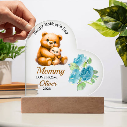 Mother's Day Personalized Mom/Grandama Acrylic Heart Plaque