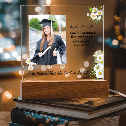 Graduate "She Believed" Acrylic Square Plaque