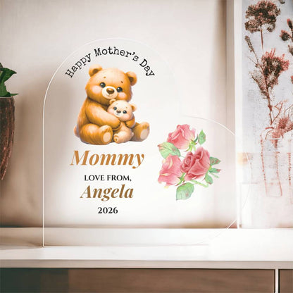 Mother's Day Personalized Mom/Grandama Acrylic Heart Plaque