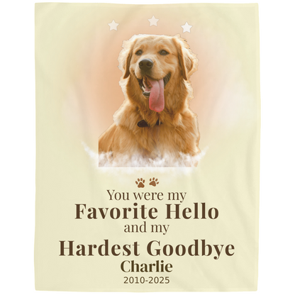 Personalized Pet Memorial Blanket /Hero Photo