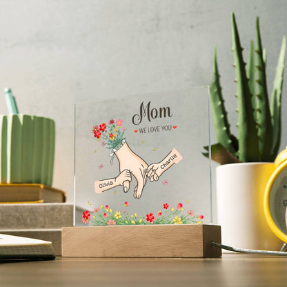 Personalized Mom Hand Acrylic Plaque