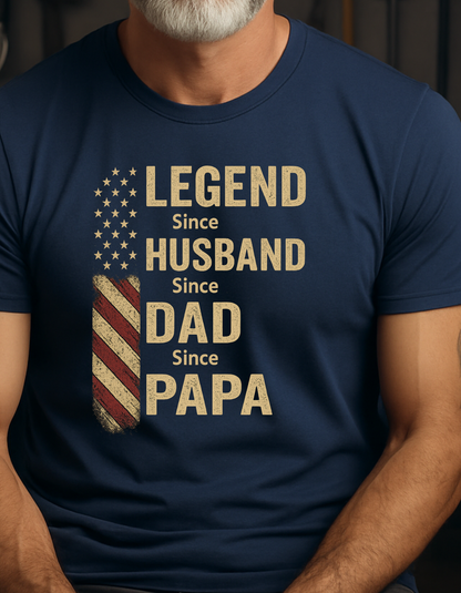 Father's Day Legend Husband Dad Papa Personalized Since Shirt*