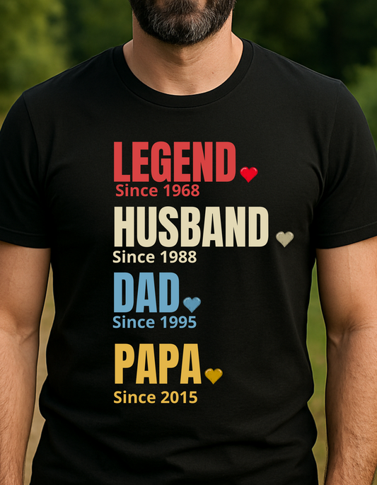 Personalized Father's Legend T-Shirt