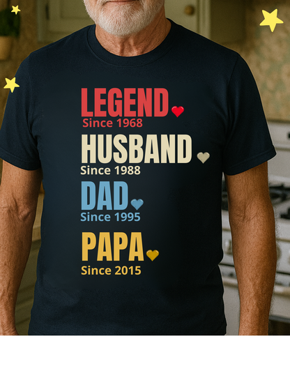Personalized Father's Legend T-Shirt