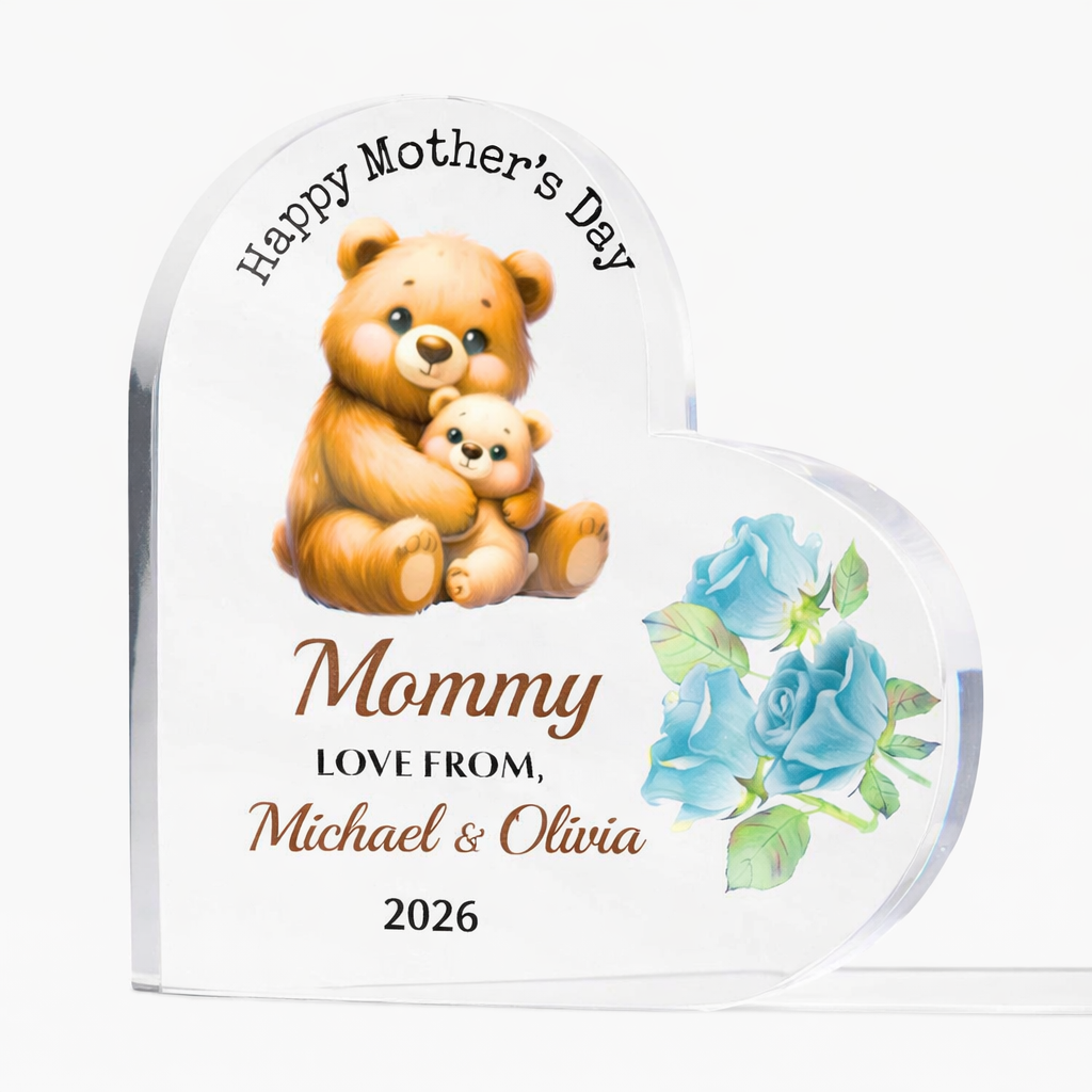 Mother's Day Personalized Mom/Grandama Acrylic Heart Plaque