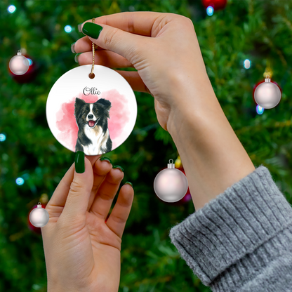 Personalized Pet Watercolor Ornament Memorial Gift