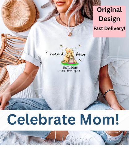 Mama, Nana, Mimi Bear Personalized T- Shirt*