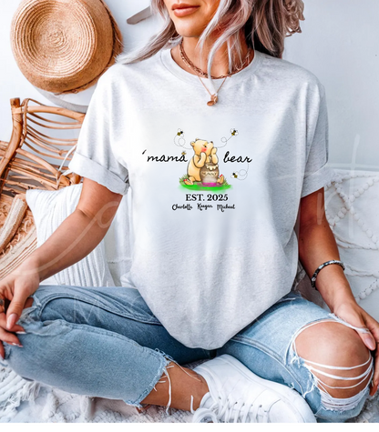 Mama, Nana, Mimi Bear Personalized T- Shirt*