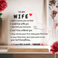 Wife Heart Gift/Can't Live without You/Acrylic Light with Base*