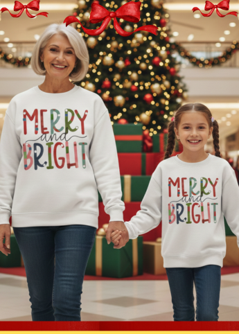 Christmas Merry & Bright Sweatshirt