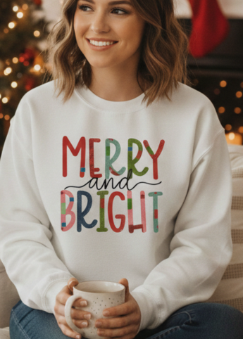 Christmas Merry & Bright Sweatshirt